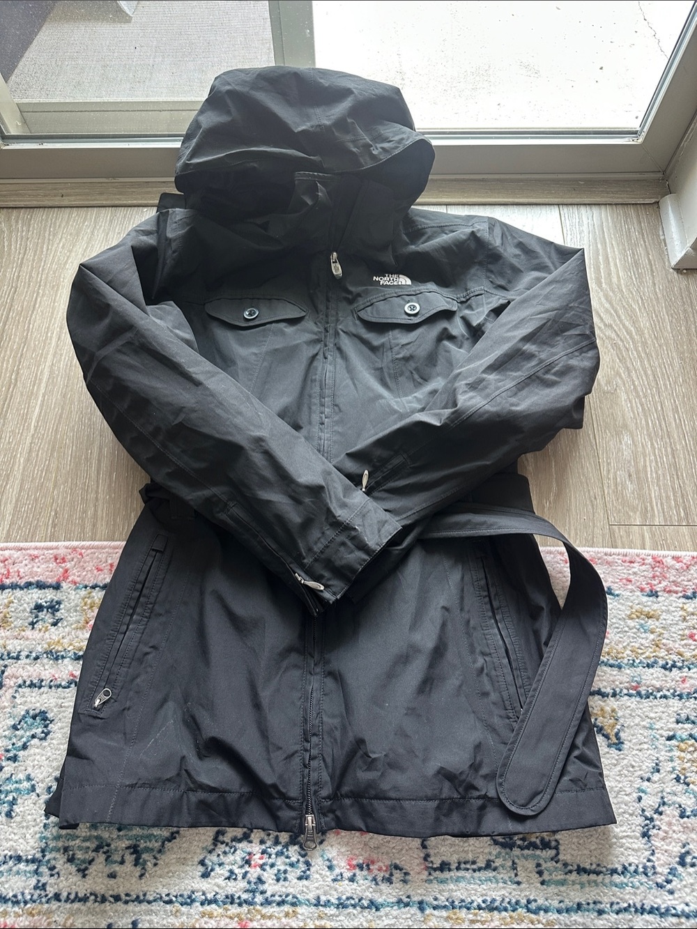 The North Face Women's Black Hooded Waterproof Jacket